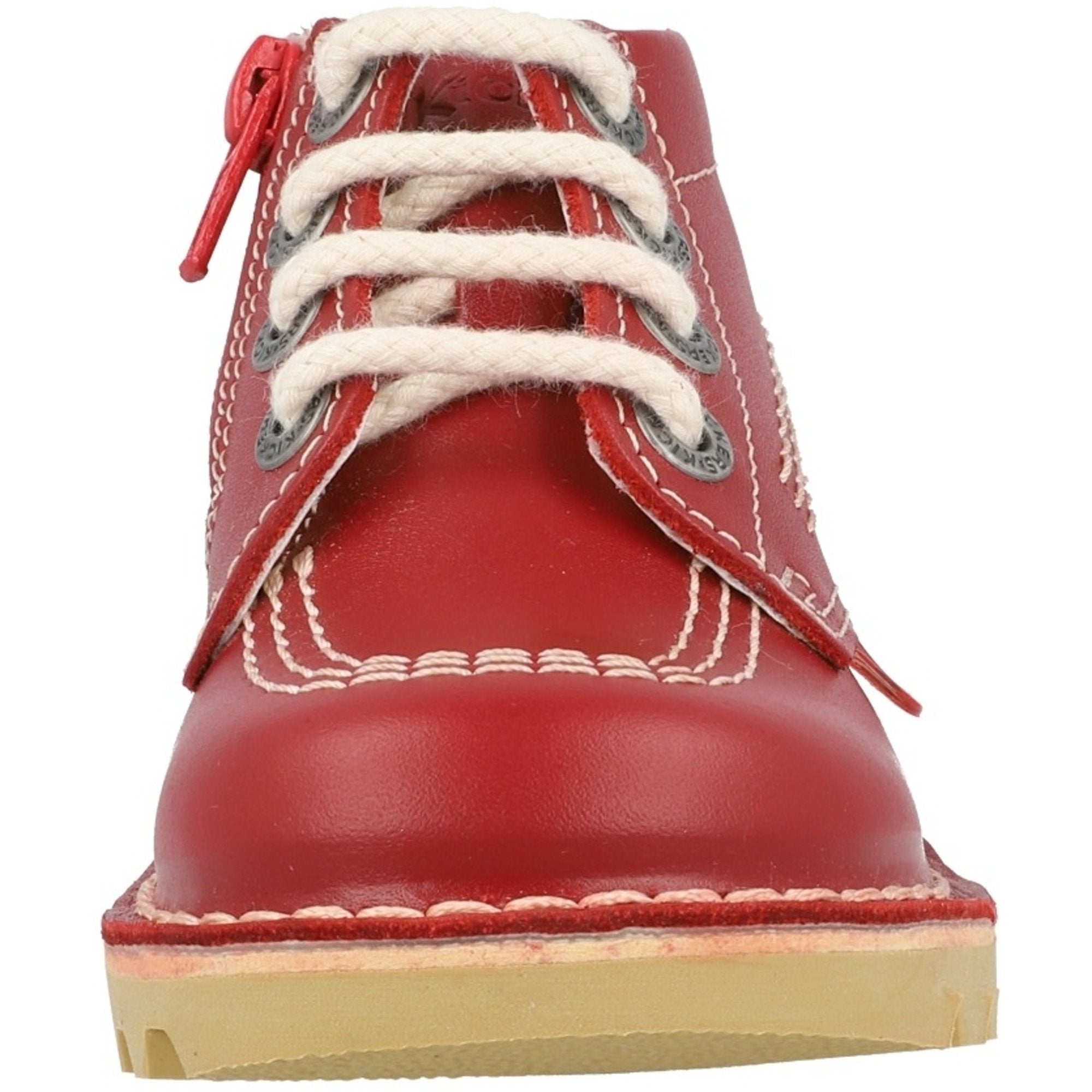 Kickers Kick Hi Red Zip Boots