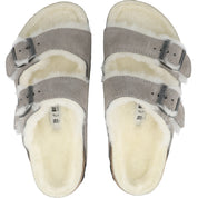 Birkenstock Arizona Shearling Stone Coin Slippers