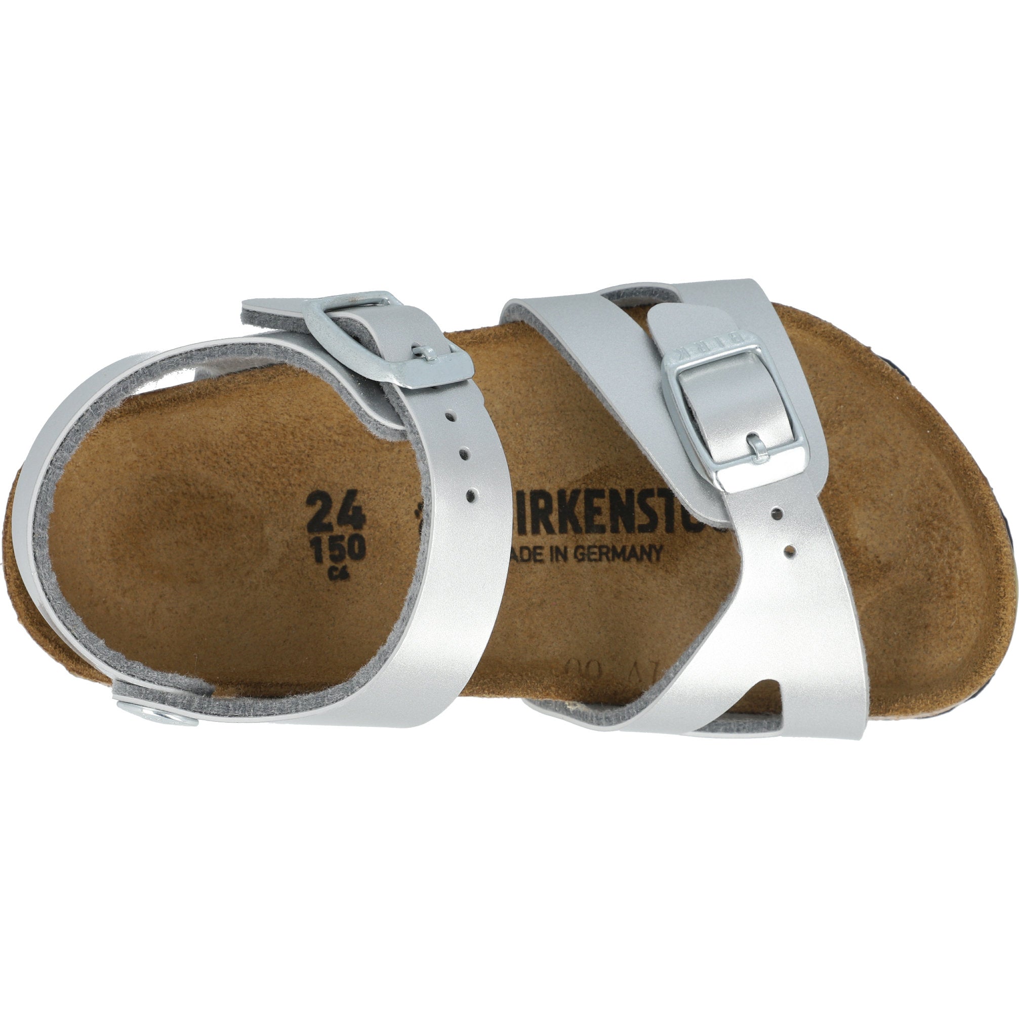 Birkenstock Rio Kids Electric Metallic Silver Sandals