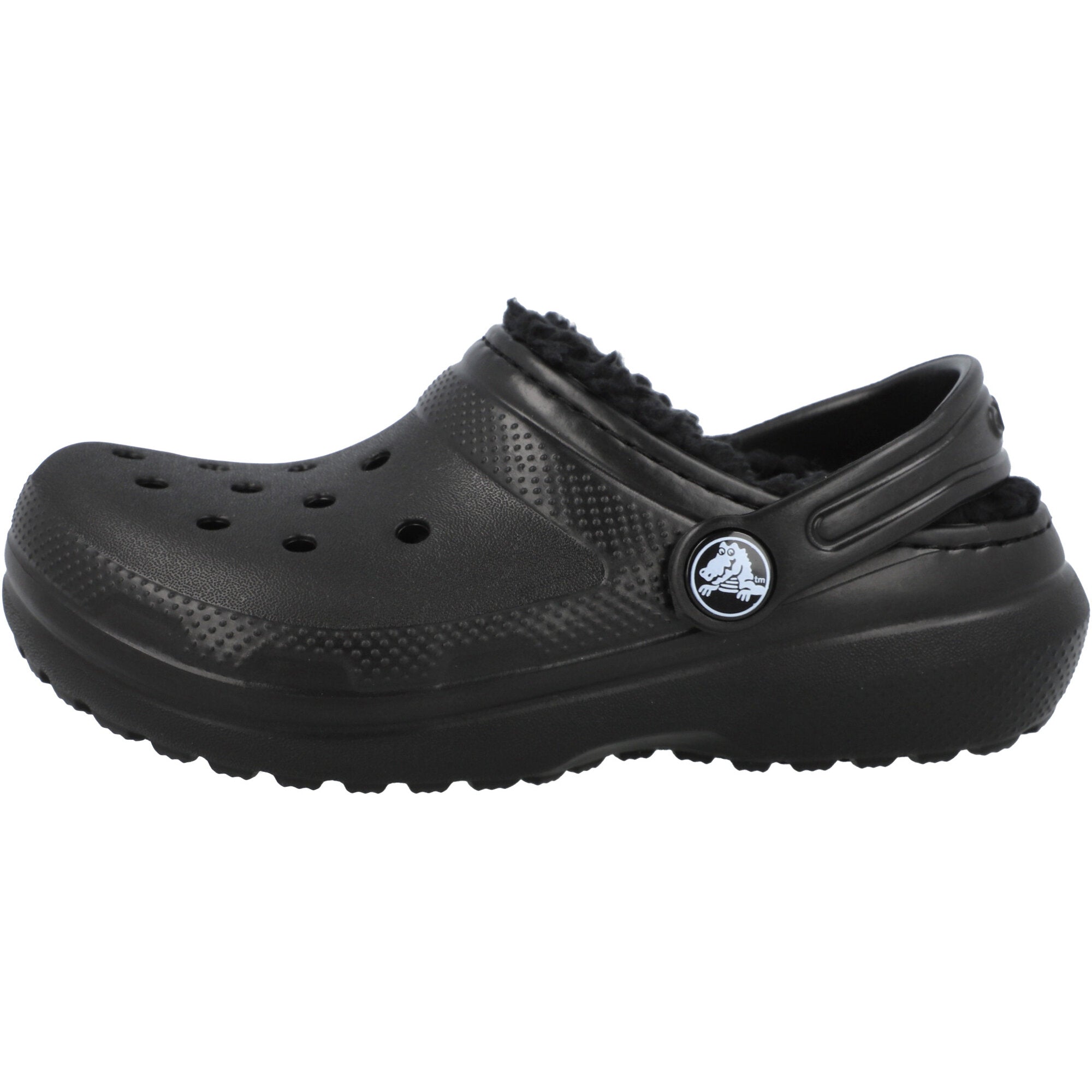 Crocs Kids Black Classic Lined Clog