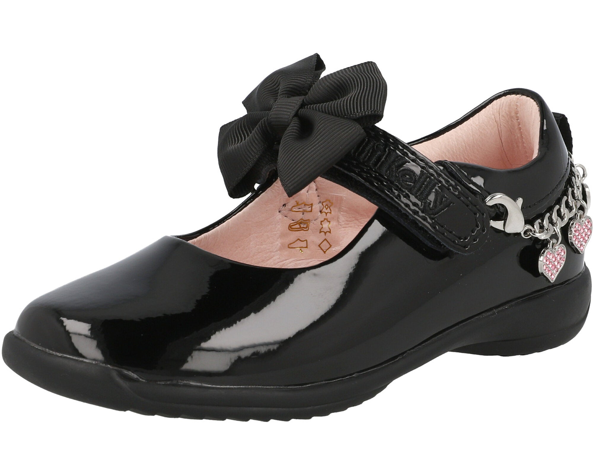 Lelli Kelly Angel Black School Dolly Shoes