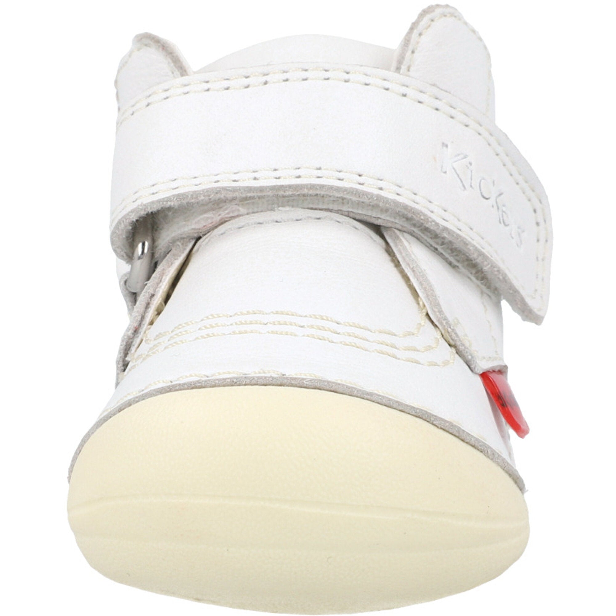 Kickers Soft Leather White Baby Shoes