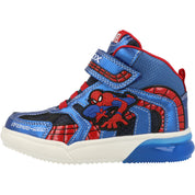 Geox Grayjay Navy Spider-Man Mid-Cut Trainers