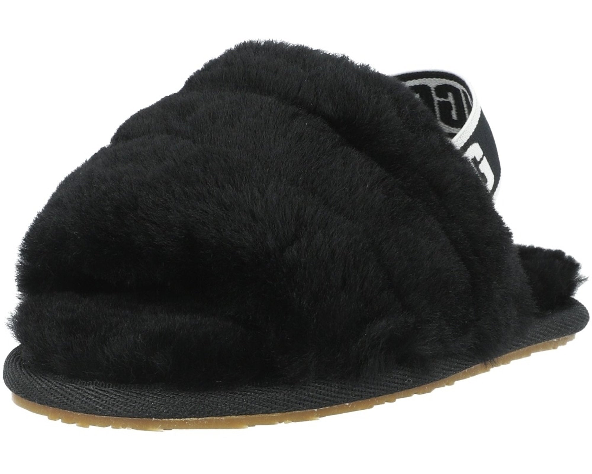 UGG Fluff Yeah Slide Black Slippers