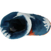 Hatley Blue Dinos Fleece Slippers