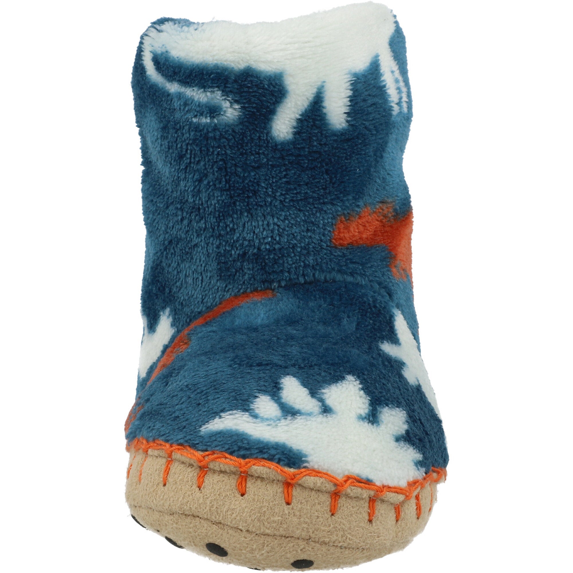 Hatley Blue Dinos Fleece Slippers