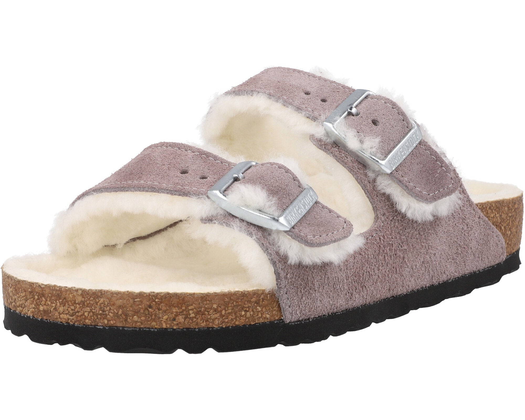 Birkenstock Arizona Shearling Faded Purple Sandals