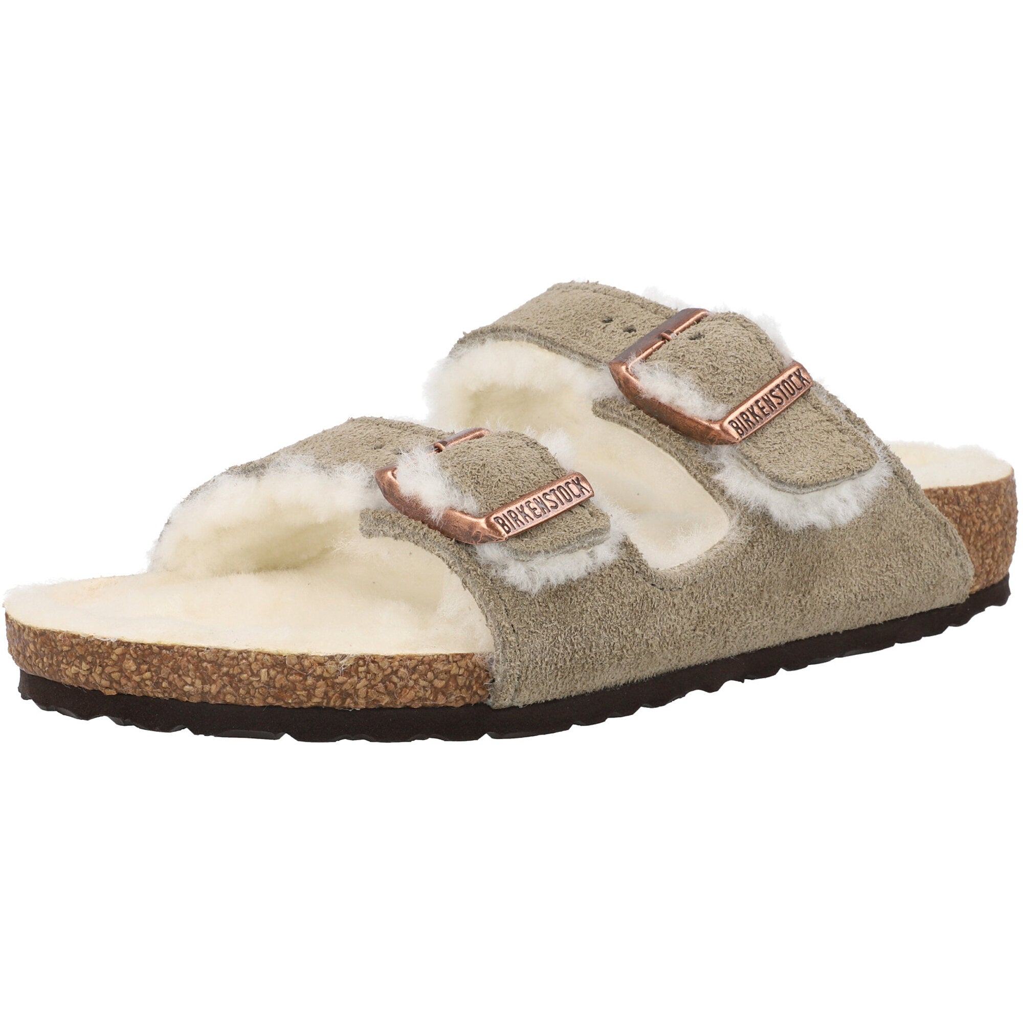 Birkenstock Arizona Shearling Taupe Kids Sandals