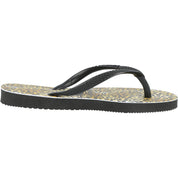 Havaianas Kids Slim Leopard Black Flip Flops