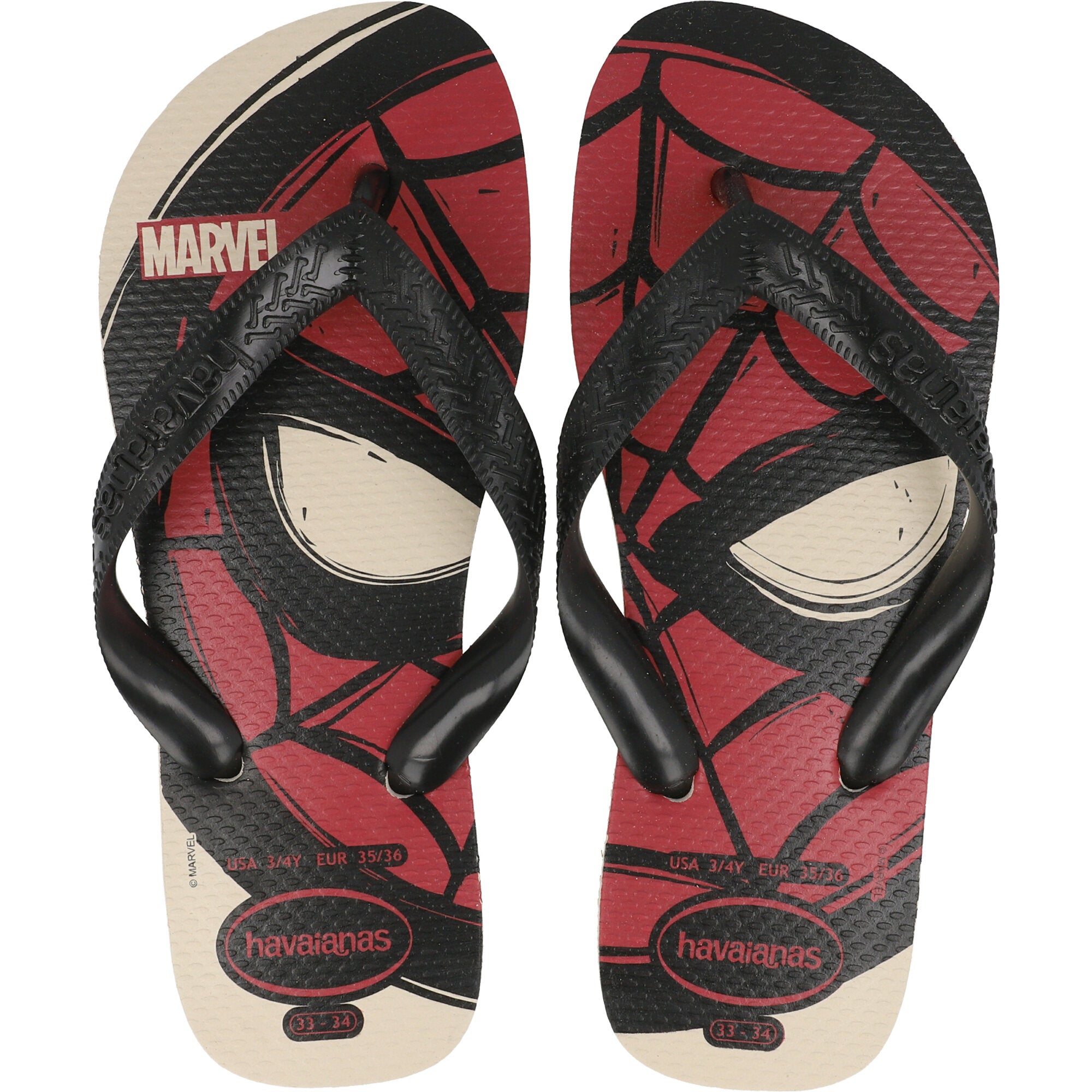 Havaianas Kids Top Marvel Logomania Beige Flip-Flops